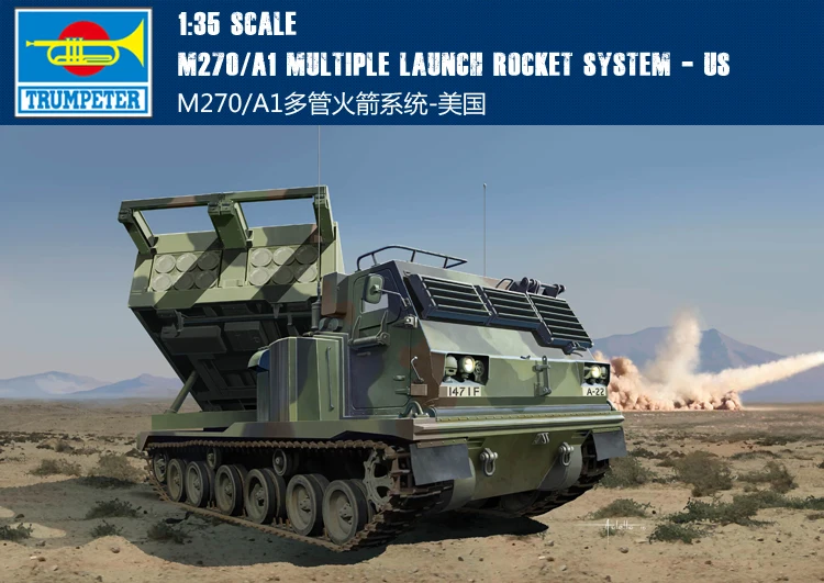 US $59.39 Trumpeter 135 01049 M270A1 Multiple Launch Rocket System Military Model Kit