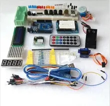 free shipping Starter Kit for Arduino/ Step Motor /Servo/ 1602 LCD/ Breadboard/ jumper Wire/ UNO R3 / MB-102 / ULN2003