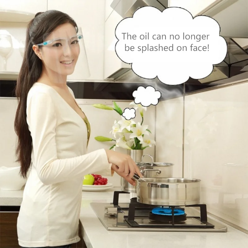 

1pcs New Anti-oil Splash Mask Creative Kitchen Helper Helper Face Protective Cover Cooking Tools La3