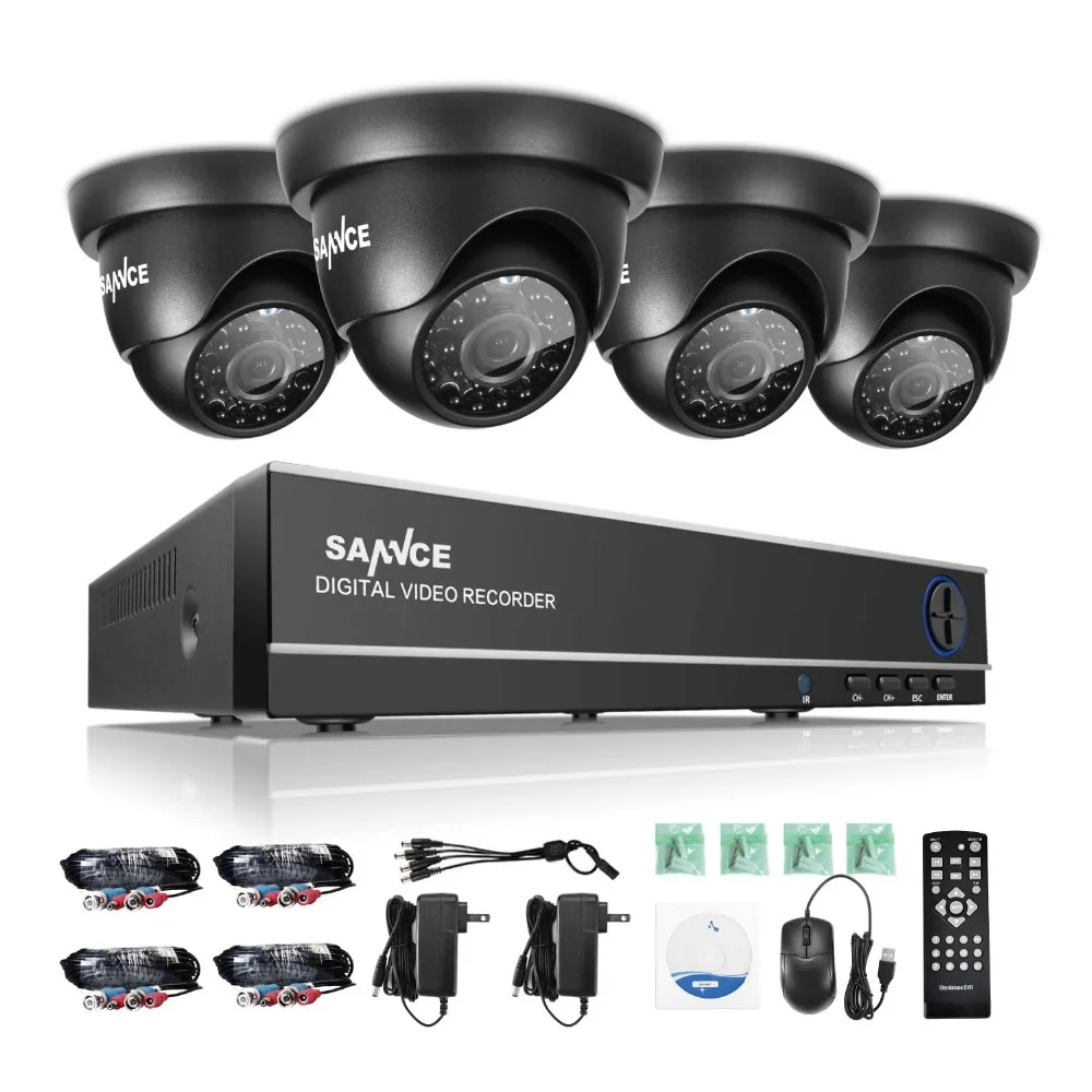 

Sannce 720P HD Surveillance System NVR Kit IR-Cut IP66 4-1 TVI Security IP Camera WiFi Network CCTV Video Home Security Camera