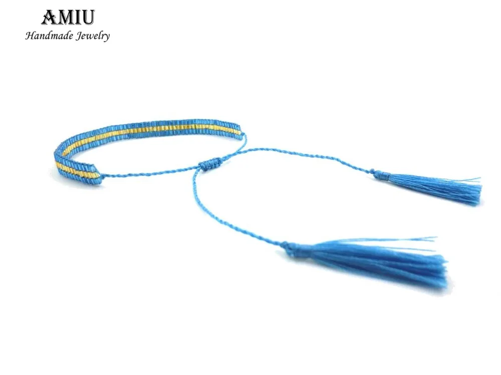 AMIU ручной работы браслет дружбы хиппи семя бисерный браслет дружбы веревка веревки браслеты дружбы для женщин мужчин браслет