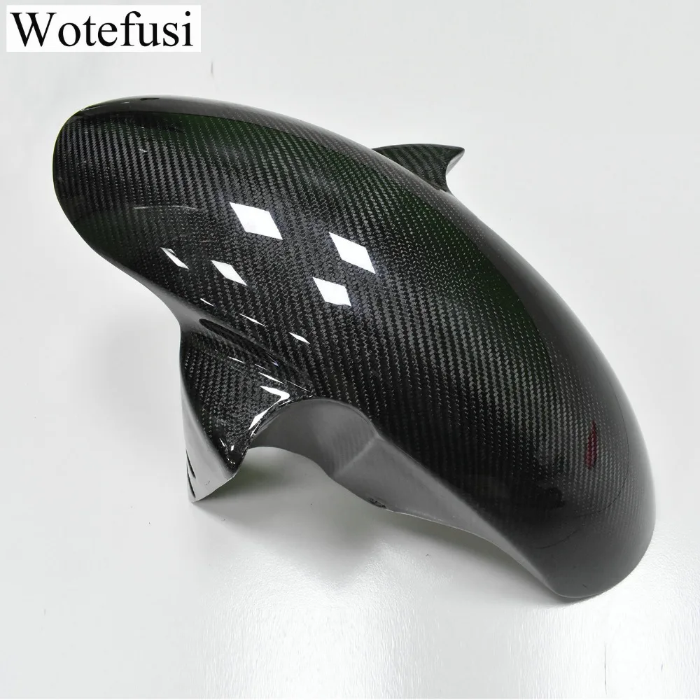 

Wotefusi Carbon Fiber Front Fairing Cover for Yamaha R1 2002 2003 R6 2005 R1 2004 2006/2007 2008 Black [PA518]