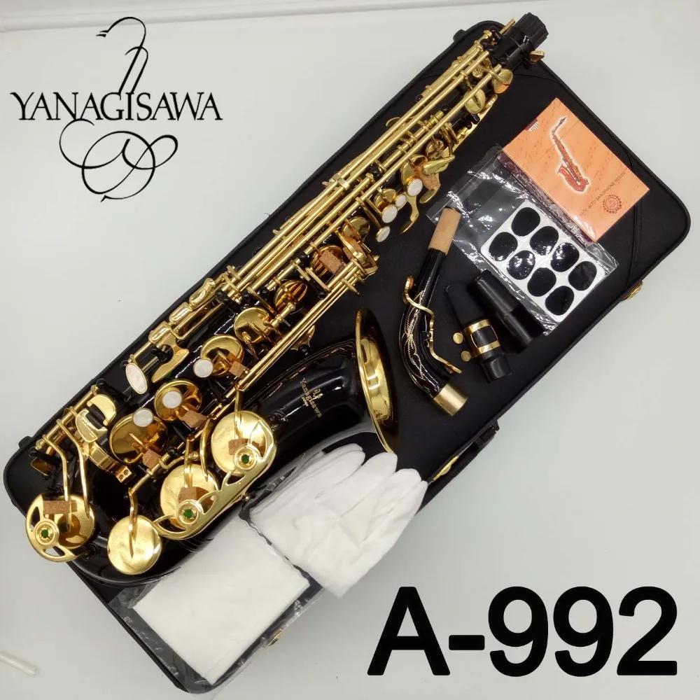 

Brand New YANAGISAWA Alto Saxophone A-992 Black Lacquer Professional Alto Sax Black Nickel Gold With Case Reeds Neck Mouthpiece