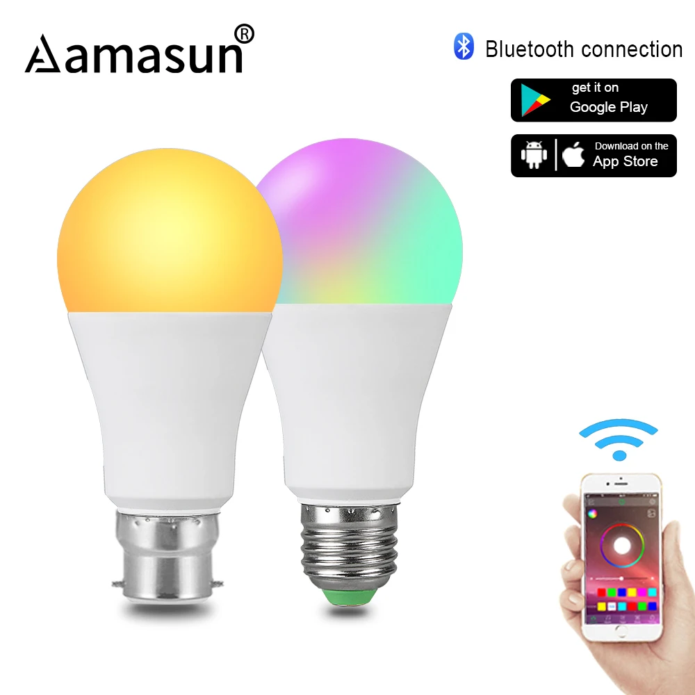 15 W AC85 265V затемнения B22 E27 светодиодный лампы Bluetooth Smart Magic светильник RGBW RGBWW Цвет