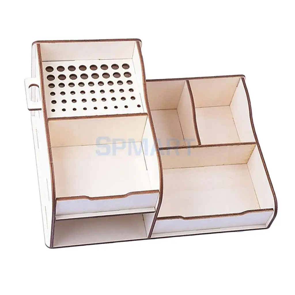 DIY Basewood Portable Action Figure Model Building Kit Tool Storage Rack Shelf for Gundam
