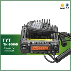 Бесплатная доставка TH9000D скремблер DTMF микрофон UHF TYT автомобиль трансивер с Кабель для программирования