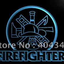 LD440-пожарный Лестница AXE Шлем светодиодный неоновый свет знак домашнего декора ремесла
