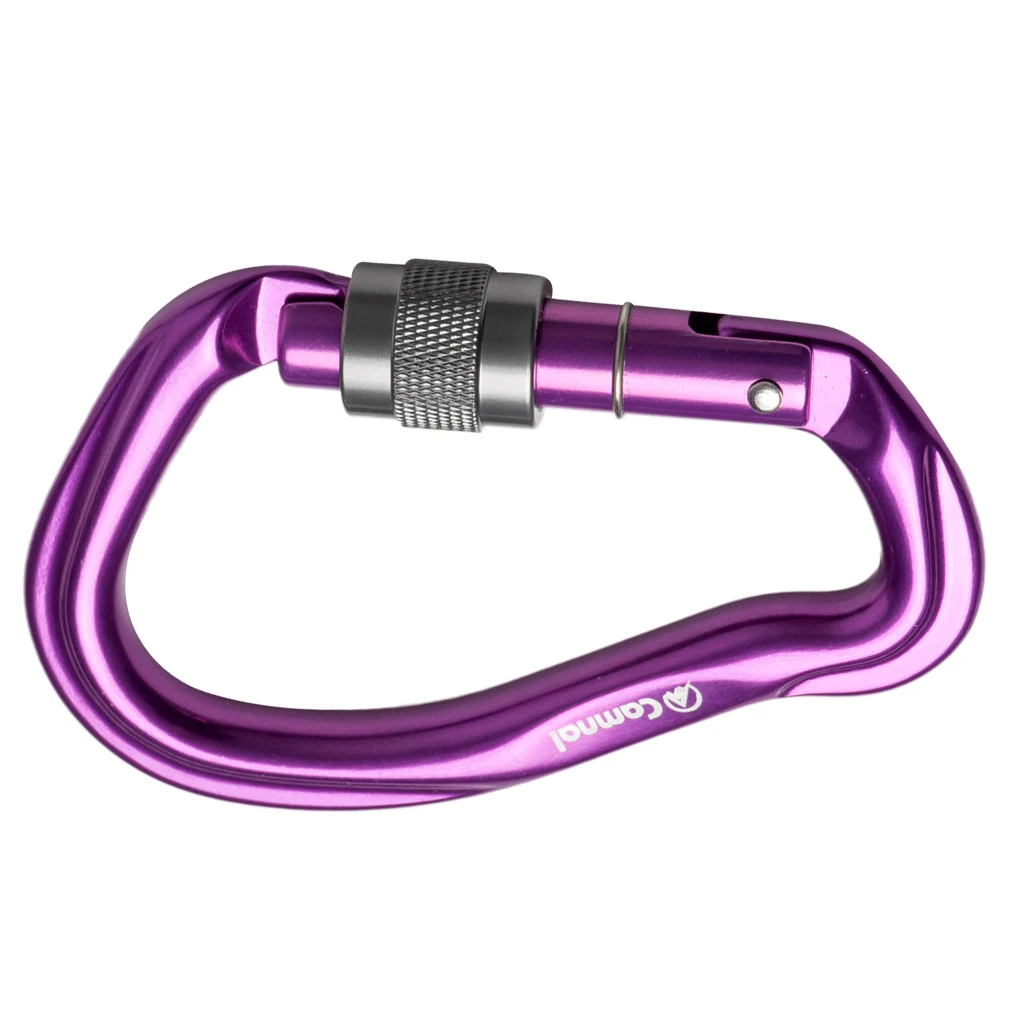 23KN Climbing Carabiner Mountaineering D Type Metal Clip Auto Locking D Carabiner Clip Heavy Duty Rock Climbing Carabiner