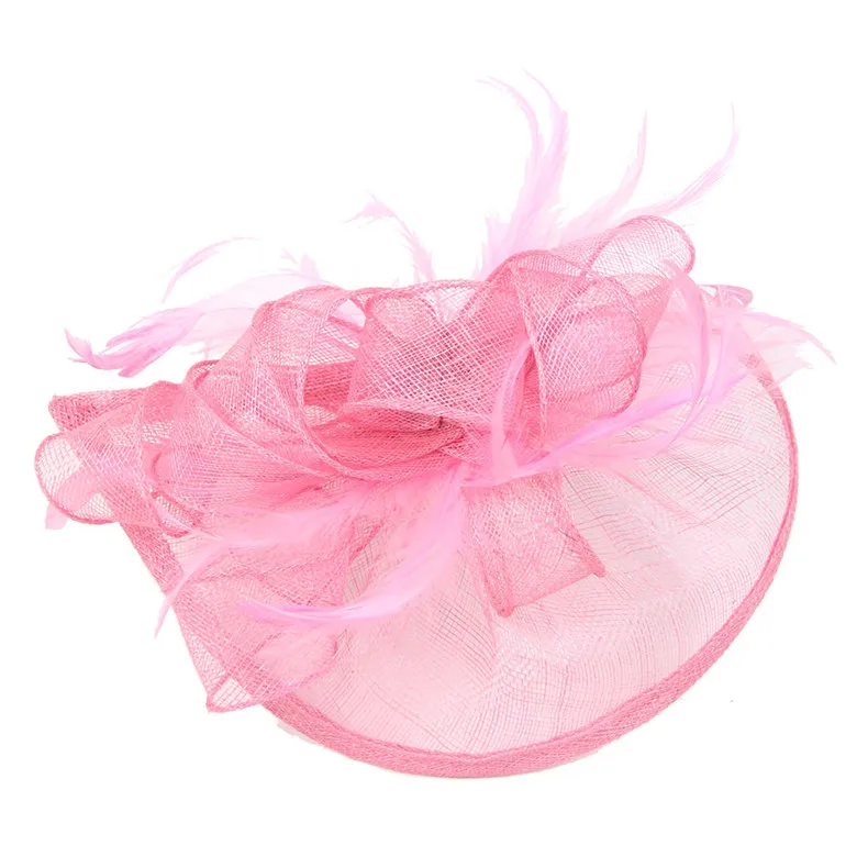 Женская свадебная шляпа чародей перо сетки Вечерние головной убор для коктейля заколка для волос Новинка
