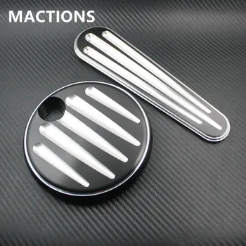 

Motorcycle Slot Track Dash Cover Insert+Fuel Tank Console Door cover Fit For Harley Touring Electra Glide Road 08-15