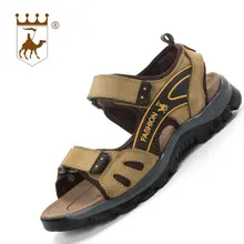 BACKCAMEL/Новинка года; летние мужские сандалии; Высококачественная дышащая повседневная обувь; кожаные сандалии и шлепанцы; Мужская модная пляжная обувь