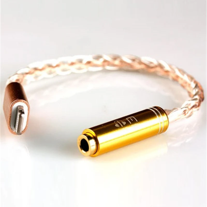 

Xiao Fan Platinum Single Crystal Copper Extension Cord IPhone 7 / 8 to 3.5 / 4.4 Balanced Type-C Dapter Free Shipping