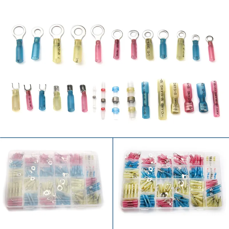 10X Quick Splice Yellow 12-10AWG Male Spade Heat Shrink Wire Connector Terminals