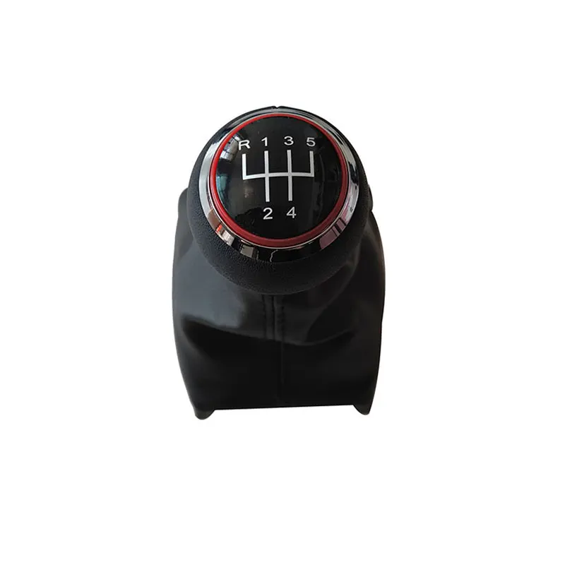 For Audi A3 S3 8L 5 Speed Gear Shift Knob Gaitor Boot Red Cover PU Leather R12345 Auto Accessory 2001 2002 2003 - Название цвета: Red cover R12345