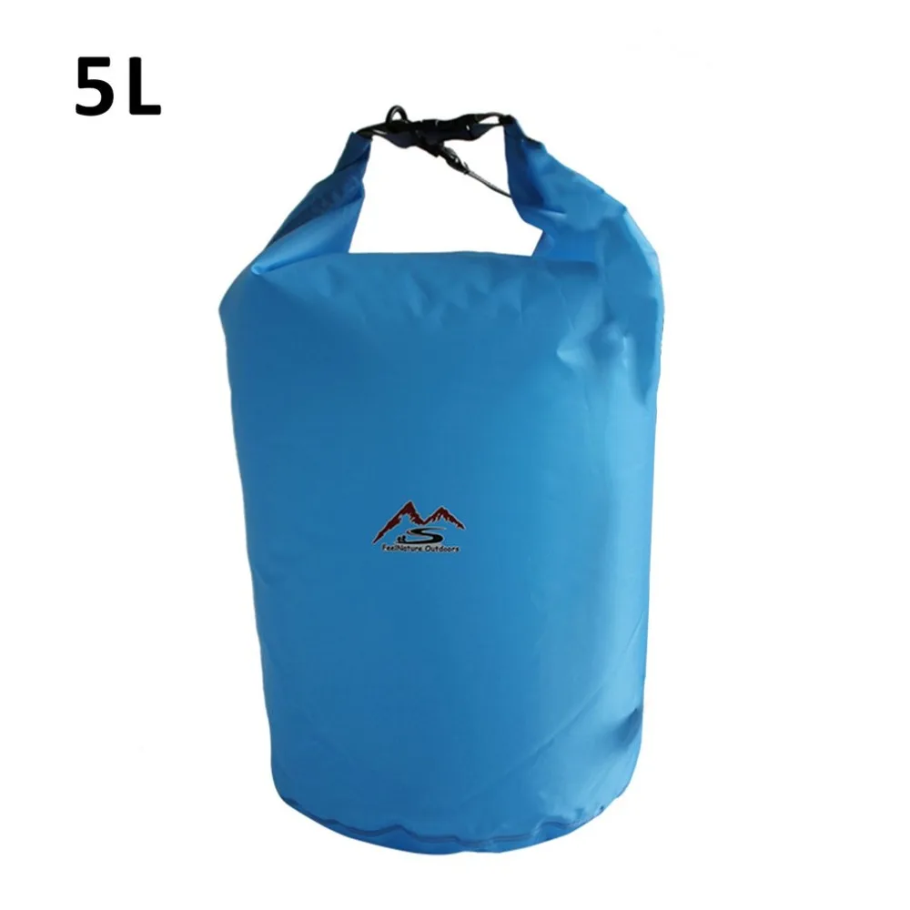 5L/10L/20L/40L/70 открытый сухой водонепроницаемый мешок сухой мешок водонепроницаемый плавающий сухой шестерни сумки для гребли рыбалки рафтинг плавание - Цвет: Blue-5L