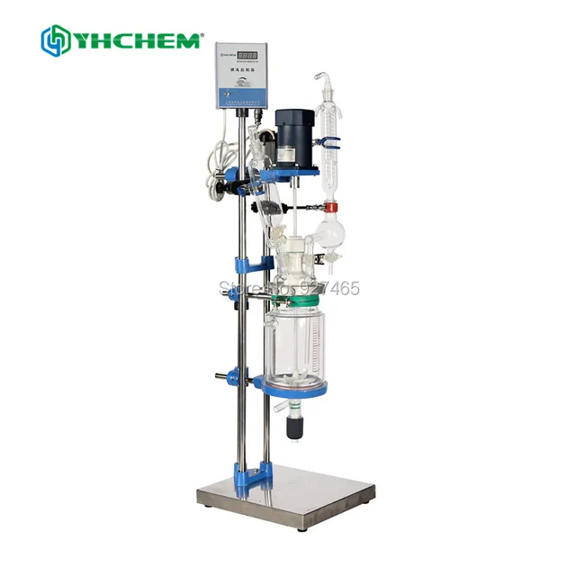 3l jacketed glass chemical reactor glass reactor in laboratory
