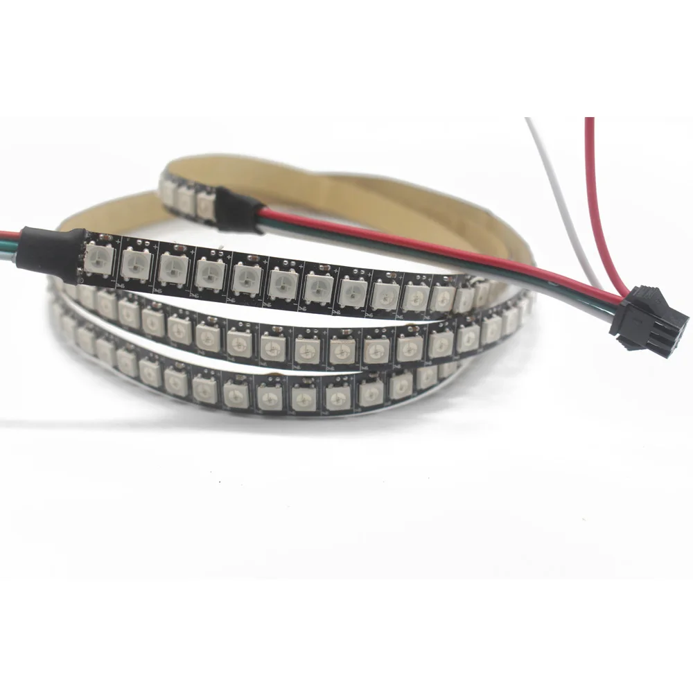 WS2812B ws2812 30/60/144 пикселей 5050 rgb индивидуально адресуемые светодиодные полосы света