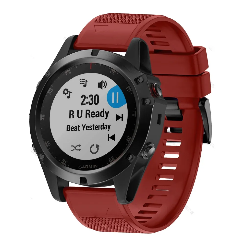 FIFATA 20 мм 22 мм 26 мм смарт часы ремешок для Garmin Fenix 6X/6/6S Pro/5X/5/5s Plus gps часы цвет силиконовый заменить браслет