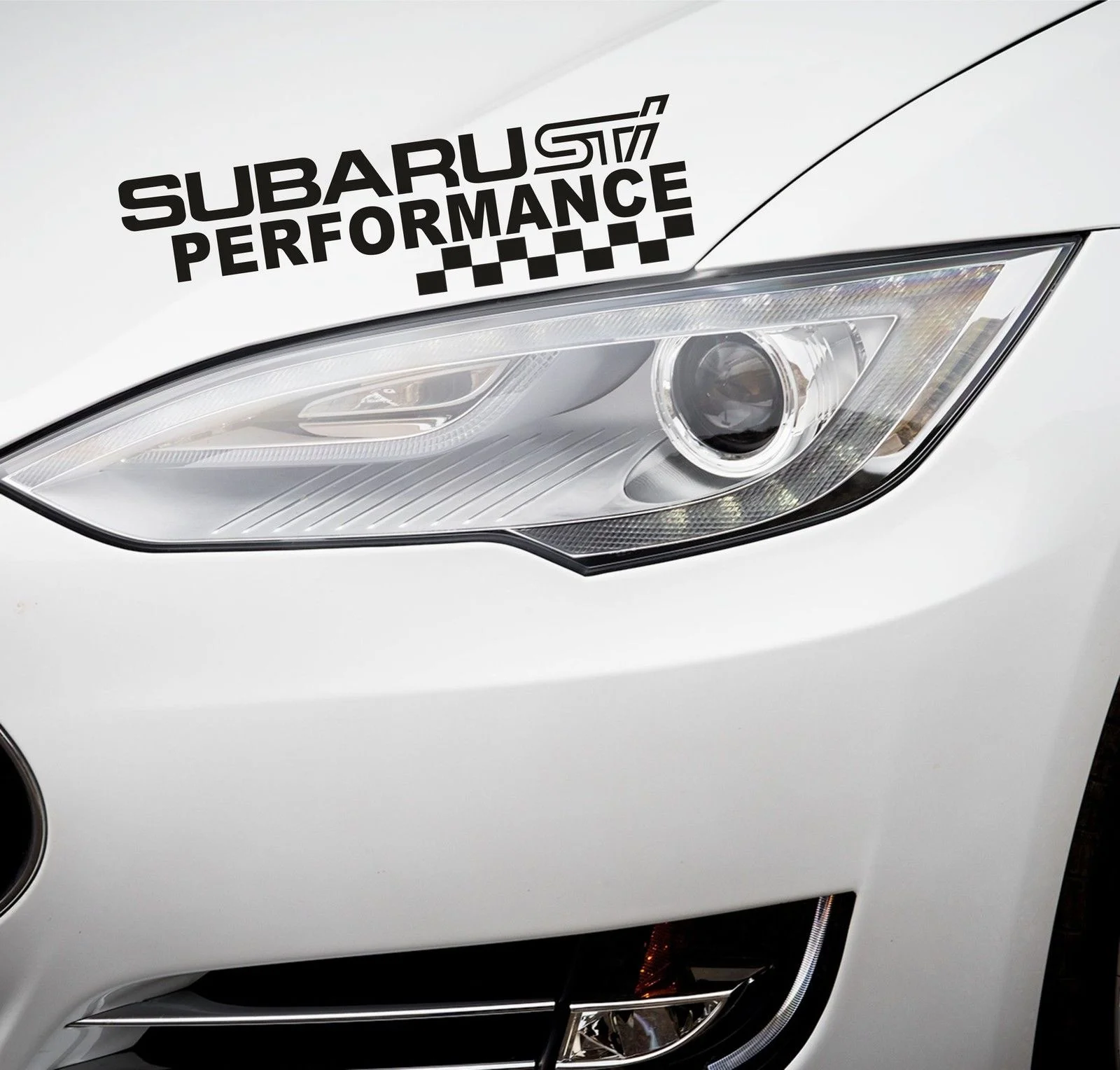 Для 2 xPerformance фар автомобиля Стикеры fit Subaru STI логотип Декор Наклейка PR37|Наклейки на