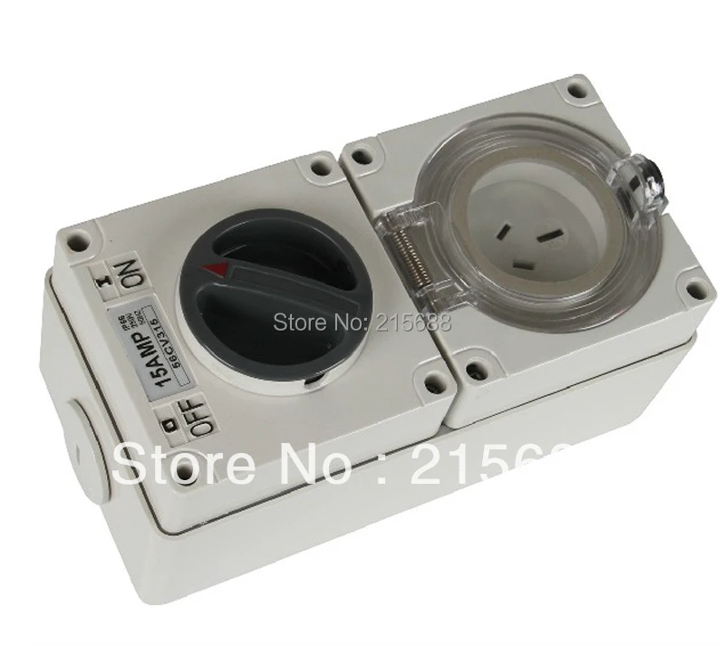 

NEW 15A INDUSTRIAL SOCKET SAIPWELL BRAND WATERPROOF SWITCH ON SOCKETS AUSTRALIA TYPES