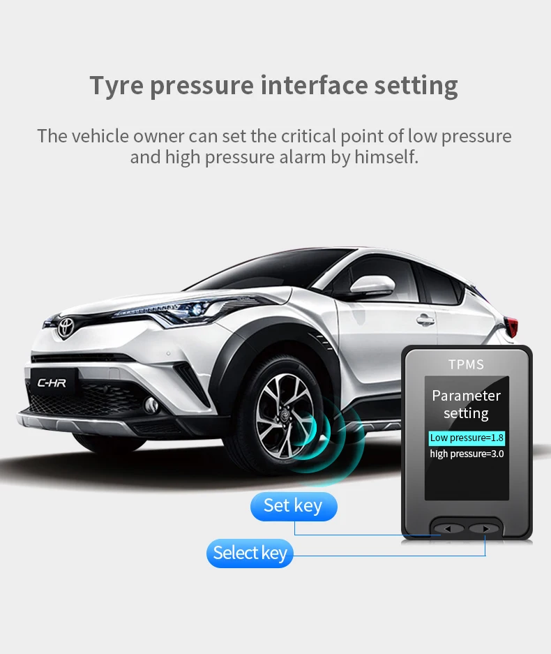 OBD TPMS для toyota IZOA/CHR система контроля давления в шинах в режиме реального времени без удаления шин охранная сигнализация модификация автомобиля