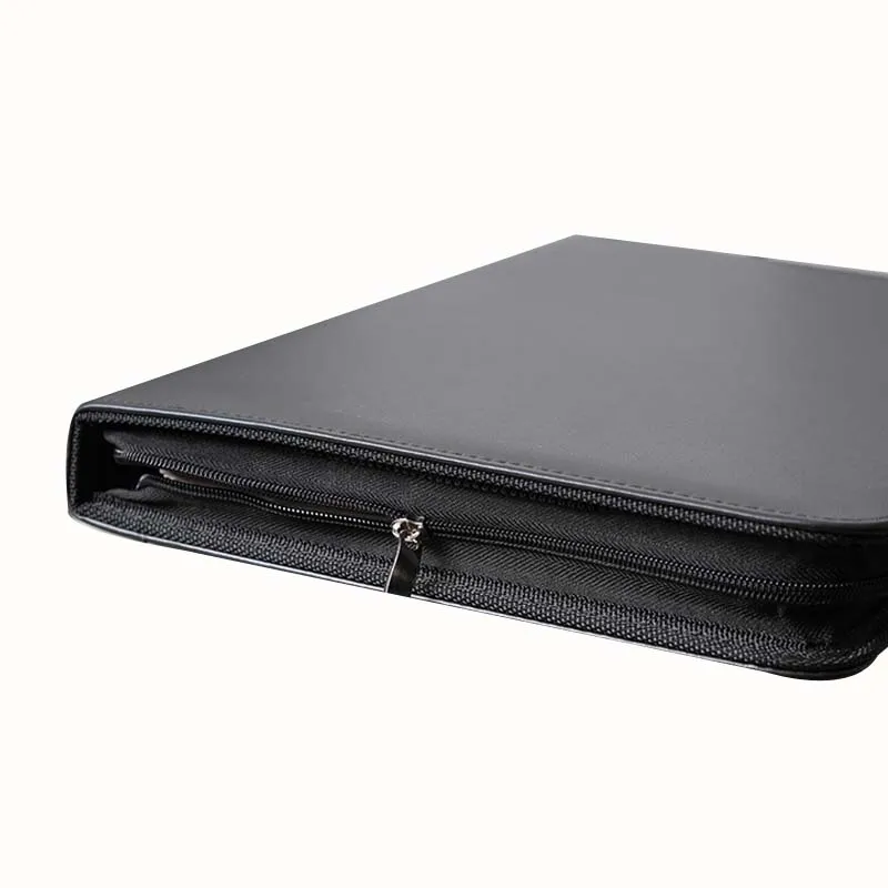 a4 zipper business leather