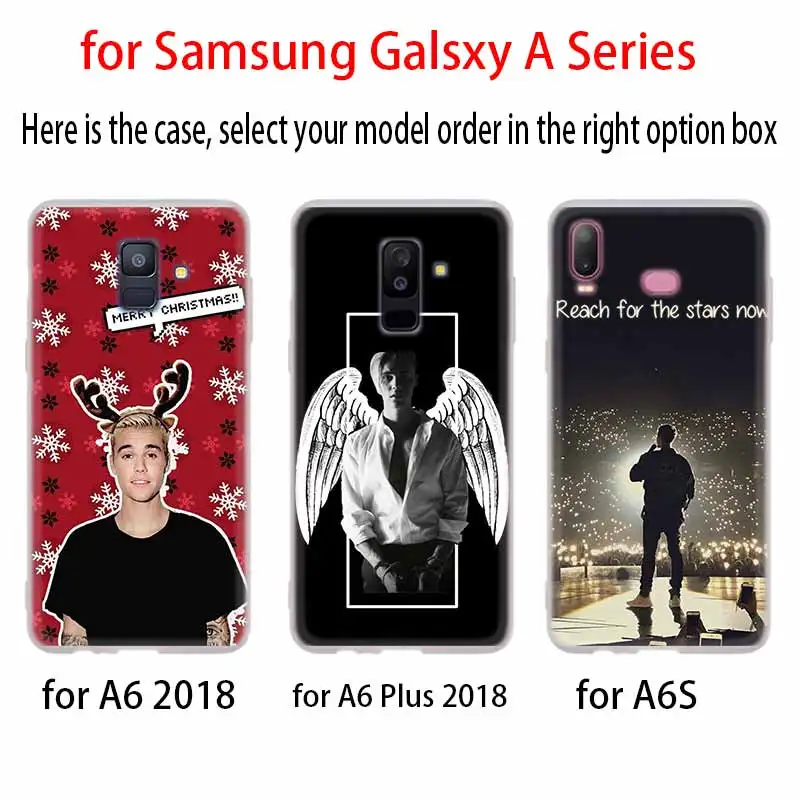 Cover Silicone case For Samsung Galaxy A6 A8 A9 A7 A5 A3 Plus 2018 2017 2016 2015 A6S Star Justin Bieber