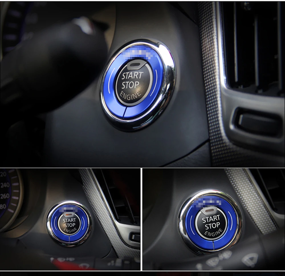 Автомобильный двигатель кнопка запуска стоп переключатель зажигания кольцо Декоративные наклейки для Infiniti Q50 Q60 Q70 Q60S QX80 QX60 QX70 автомобиль-Стайлинг