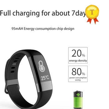 

Newest fashion smart band sport band bracelet with HR Heart Rate blood pressure Activity Sleep long standby silicone wristband