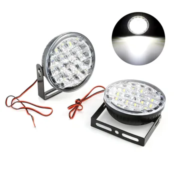 

2pcs New Styling Waterproof 12V 18 LEDs Round Shape Auto Car Fog Lamp Driving Night Light Ultra Brightness Low Consumption
