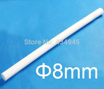 

8mm diameter 50cm length Ptfe rods polytef stick polytef TFE bar,2pcs/lot