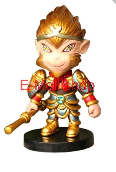 

Cosplay LOL The Monkey King Sun Wukong Q Version 10cm PVC Action Figures Model  Toys free shipping