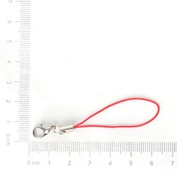 Vibrant 10 - Color Cell Phone Lanyard Straps with Lobster Clasp - Pack of 100, 7cm (Red)