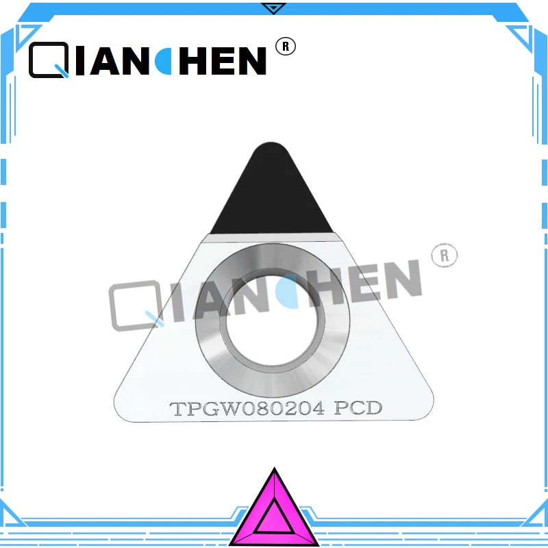 Новинка 2 шт. алмазные вставки для токарных станков Qian Chen PCD/CBN TPGH08 TPGH09 TPGH11 CNC PCD