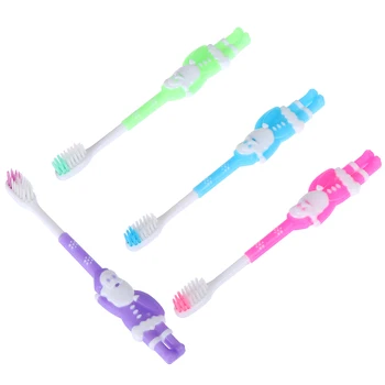 

1pc children Santa Claus non-slip brush handle bamboo silk soft hair toothbrush