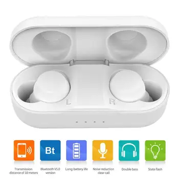 

ALLOYSEED A5 Bluetooth 5.0 Earphone Wireless Headphones TWS Stereo Handsfree Earbuds Sports Music Gaming Headset for IOS Android