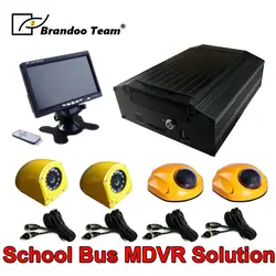 Мобильный DVR 4CH школьный автобус система MDVR комплект 4 шт. Автомобильная камера Мобильный DVR комплект для Shcool автобус используется