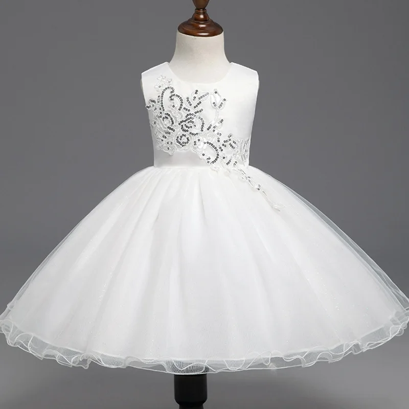 

Chegada nova Beading Flor Meninas Vestido de renda com arco Princesa Casamento Do Natal Do Partido Dos Midos Do Beb Meninas Roup