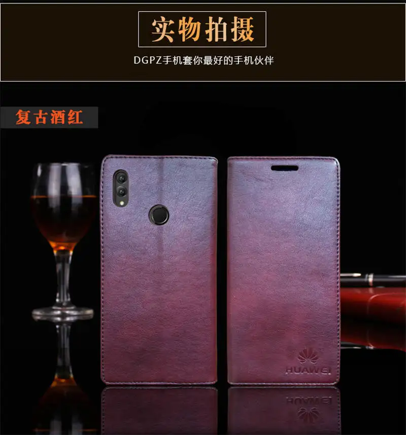 for Huawei Honor 8X Case Luxury Genuine Leather Flip Case for Honor 8X Magnetic Book Wallet Cover for Huawei Honor8x Phone Coque11
