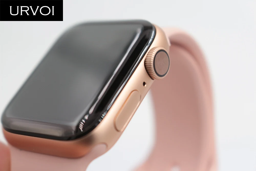 URVOI изогнутая полная пленка для apple watch series 5 4 3 2 1 закаленное стекло 3D Защита экрана для iWatch крышка линзы ремешок 40 44 мм