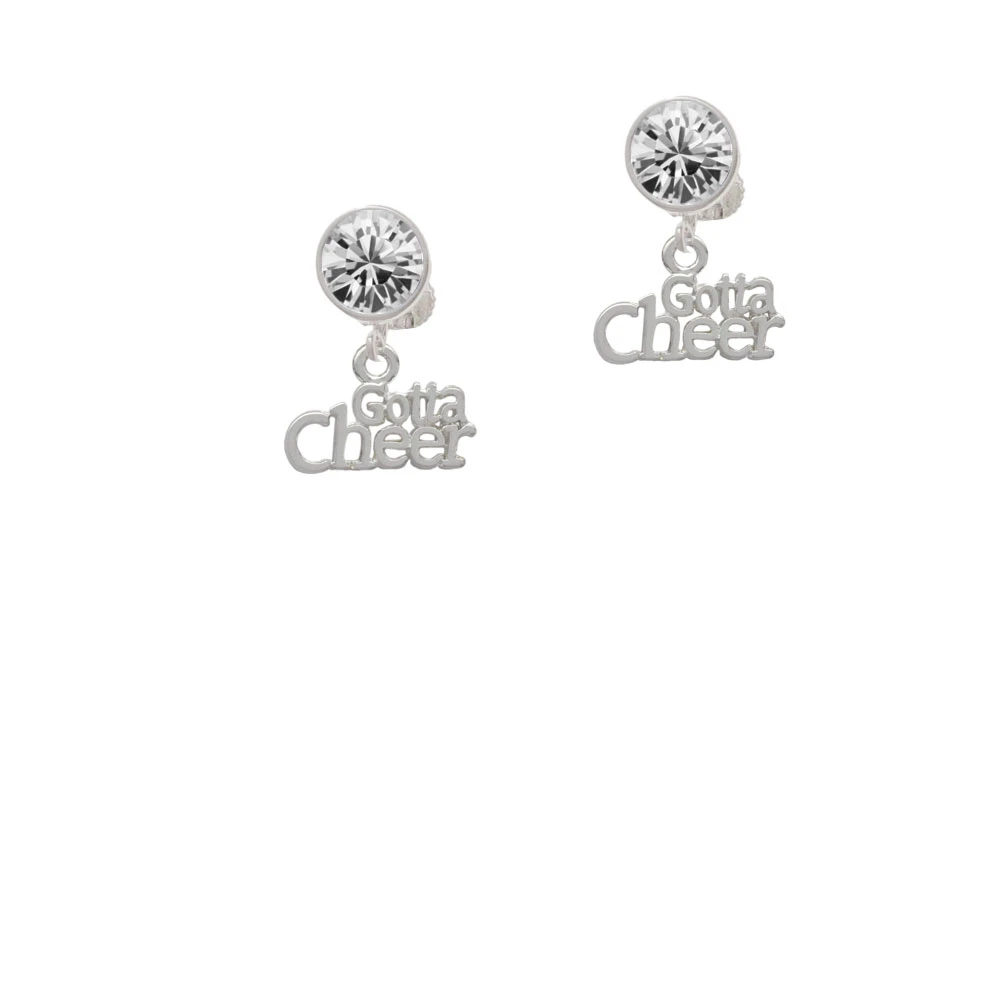 Gotta Cheer Crystal Clip On Earrings (1)