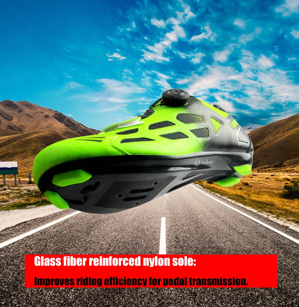 TIEBAO Road Cycling Shoes sapatilha ciclismo Men add pedal set Pro Team Rubber Breathable Unlocked Bicycle sports Bike Shoes
