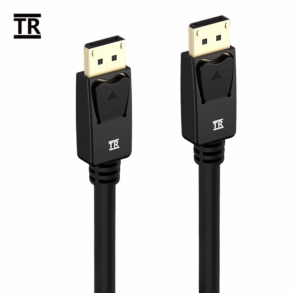 TechRise Displayport Cable DP to DP Cable Computer TV Adapter Display port Connector for PC
