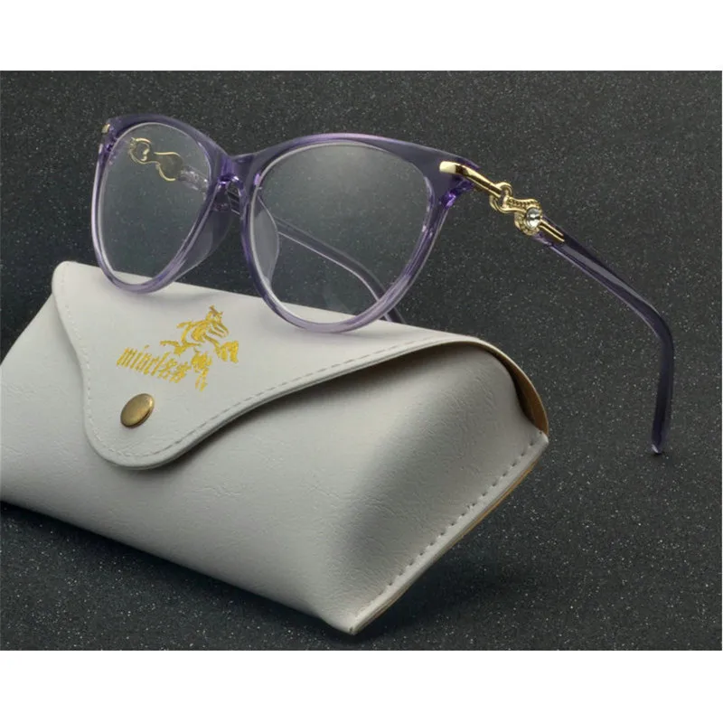 Прозрачный кристалл кошачьи очки оправа для женщин дизайнерский бренд женские роскошные очки Стразы оптические очки NX