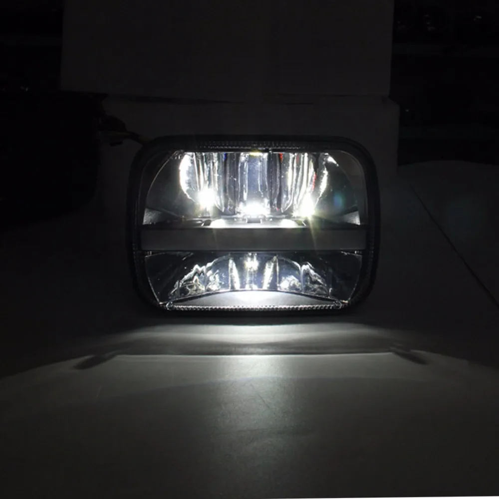 5x7 светодиодный фары с DRL квадратный 6x7 грузовика для Je ep 1984 до 2001 XJ Cherokee 1987 1995 YJ Wr