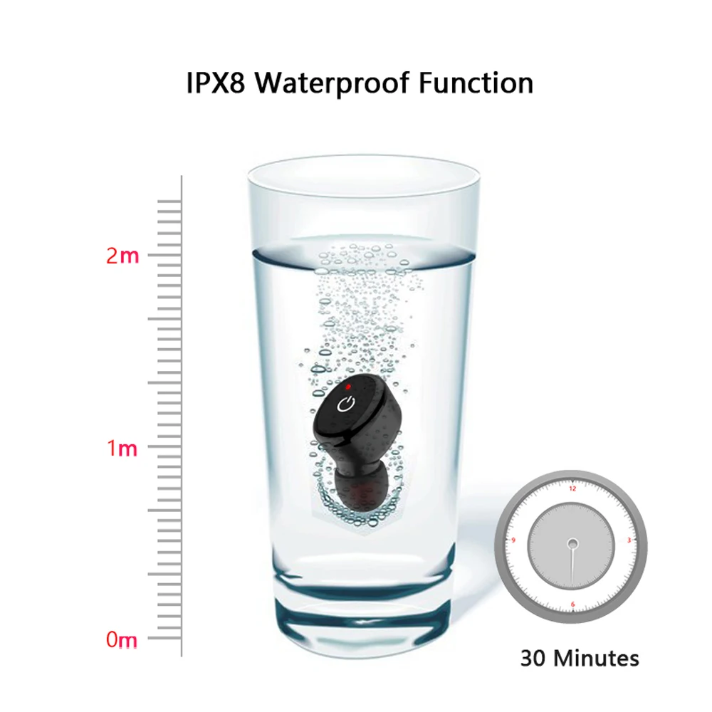 IPX8 Waterproof Bluetooth Earphone Mini V4.1 Wireless Headset Handsfree Car headfone Magnetic Charge Earbuds Sport Swim Earpiece (6)