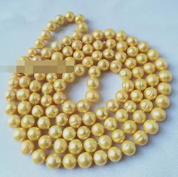 

47'' 10mm Champagne Round Freshwater Pearl Necklace