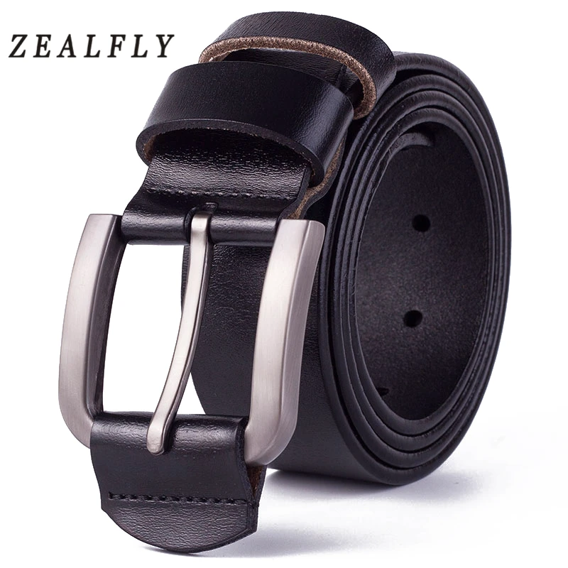 Vintage Cow Genuine Leather Belt For Men Jeans Simple Men High Quality Mens Belts Designer Male ...