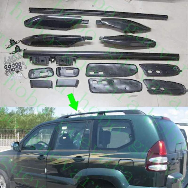 

1Set Car Roof Rack Rail Carrier Bars Fit For Toyota Land Cruiser Prado FJ120 2003-09