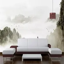 Простые абстрактные чернила пейзаж фоновая стена высокого качества настенная ткань производители обои Фотообои